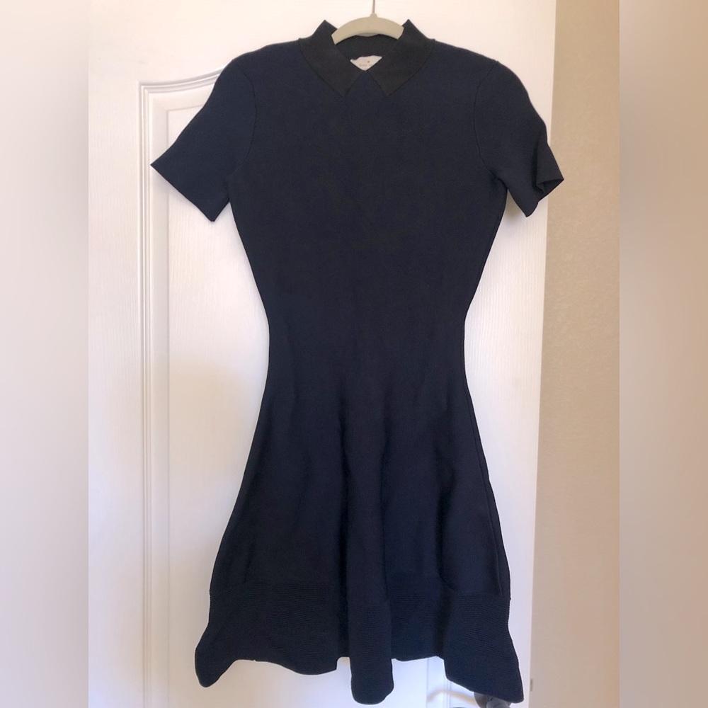 Kate Spade Tromp L’oeil Dress - Navy Fit and Flare